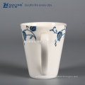 Blumen-Druck Milch-Wasser-Handgriff-Kaffeetasse